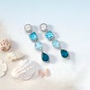 Ross-Simons 10.40 ct. t.w. Tonal Blue and White Topaz Drop Earrings in Sterling Silver - 3 of 4