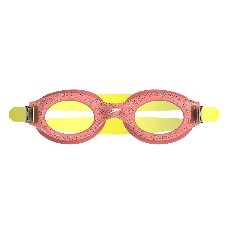 Speedo Junior Glide Print Swim Goggles - Yellow/Pink Watermelon, 3 of 5