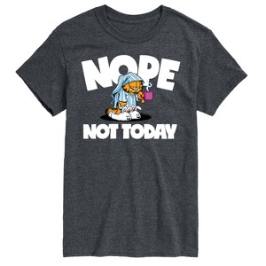 Men's - Garfield - Nope Not Today Sleepy Garfield Short Sleeve Graphic T-Shirt - 1 of 4