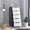 NicBex Modern Wooden 6-Drawer Chest, Tall Closet Storage with Wardrobe Closet Set of 2 for Bedroom, Living Room - 2 of 4