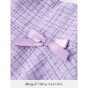 Disney Mickey Mouse & Friends Kids Girl Pearl Button  Top and Bottom Sets Knit Top & Tweed Skirt 4T-5T Purple 2 PCS - 3 of 4