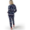 SYNCFUN Adults Christmas Hooded Pajamas, Women / Men Loose Christmas Pajamas, Nordic Print Pattern Holiday Jumpsuits - 4 of 4