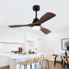 TOBILI Hot sales 42 Inch Ceiling Fans with Light, Black Ceiling Fan for Patios with Light 3 Blade Modern Ceiling Fan Noiseless - 3 of 4