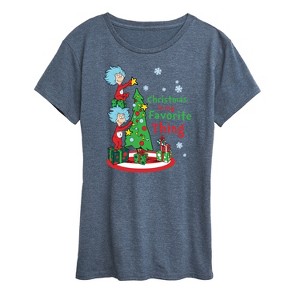 Women's - Dr. Seuss - Christmas Is A Family Thing Short Sleeve Graphic T-Shirt - 1 of 4