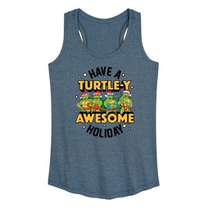 Women's - Teenage Mutant Ninja Turtles - Turtley Awesome Group Graphic Racerback Tank - 1 of 4