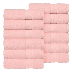 Linum Home Textiles 100% AEGEAN Long Staple Turkish Cotton STARLIGHT Terry Hand Towels (Set of 12) - 1 of 3