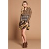 Slickblue Trendy Cheetah Print Shirt Dress for Women – Button-Down Mixed Print Style – Perfect for Casual Looks, S-M - 3 of 4