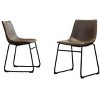 NicBex Set of 2 Dining Chairs with Faux Leather Seat and Metal Frame,Armless Chairs for Kitchen,Living Room - 4 of 4