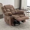Racxily Massage Rocker Recliner Chairs with 2 Cup Holders, USB Charge Port Soft Features a Manual Massage and Heat - 2 of 4