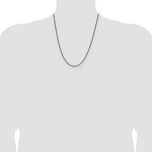 Chisel Stainless Steel Polished Black IP-plated 1.5mm 22" Curb Chain Necklace - 1 of 4