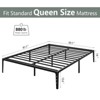 Matte Black Platform Metal Bed Frame - Wrought Rod Bedframe, No Box Spring Needed, Easy Assembly, Storage Space Under Beds, Base Beds Foundation - 3 of 4