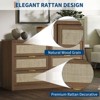 6 Drawer Dresser for Bedroom, Rattan Chest of Drawers with Gold Handle, 52.7"W Storage Dressers Organizer, Entryway Console Table - 4 of 4