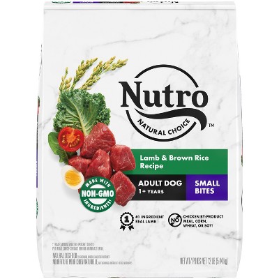 NUTRO Natural Choice Small Bites Lamb and Brown Rice Recipe Adult Dry Dog Food - 12lbs