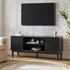 Perry TV Stand for TVs up to  65" With Adjustable Shelves| ARTFUL LIVING DESIGN-BLACK - 2 of 4