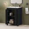 MOEPISY 24x18x34 Inches Vintage Style Small Bathroom Vanity Combo with Ceramic Sink, 2 Soft-close Doors, Espresso - 3 of 4