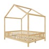 Merax Montessori Floor Bed with Canopy and Full Safety Railings - 4 of 4