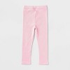 Toddler Girls' 2pk Adaptive Leggings - Cat & Jack™ Brown/Light Pink - 2 of 3