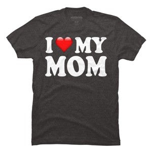 Men's Design By Humans I Love My Mom Bold Text By ArmyTee T-Shirt - 1 of 2