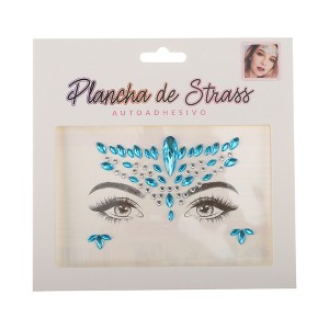 Unique Bargains Classic Face Rhinestone Stickers 1 Pc - 1 of 4