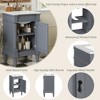18"W Bathroom Vanity with Ceramic Sink, Freestanding Small Bathroom Sink Cabinet with Adjustable Shelf - ModernLuxe - 4 of 4