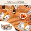 Tangkula 7PCS Dining Set Outdoor Acacia Wood Table w/ Soft Cushions Umbrella Hole Patio - 2 of 4
