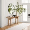 60" Modern Console Table Oval Console Table With Solid Wood Arched Legs Narrow Entryway Table-Tanpinhause - 3 of 4
