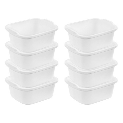 4 pieces Sterilite Small 2 Piece Sink Set, White - Dish Drying