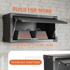 AOBABO 2 Door Durable Locking Metal Storage Cabinet Organizer with 2 Adjustable Shelves and 2 Keys for Garages and Offices - 4 of 4