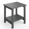 TROPOW Outdoor Side Table 18 x 15 inch, HDPE 2-Tier Patio Side Tables for Outside, All-Weather End Table for Patio Pool Deck Indoor Backyard - 4 of 4