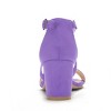 Allegra K Women's Open Toe Crisscross Buckle Ankle Strap Block Heel Sandals - 3 of 4