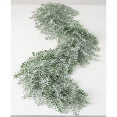 Sullivans Artificial Frosted Pine Garland 80"L Green