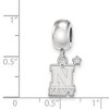 Black Bow Jewelry Sterling Silver Navy Midshipmen NCAA Bead Charm - 3 of 4