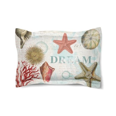 Laural Home Dream Beach Shells 20" x 26" Comforter Sham