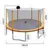 VisioGear Trampolines, Trampoline with Safety Enclosure Net, Trampoline with Basketball Hoop, Orange, 192.13"*192.13"*106.32" - 2 of 4