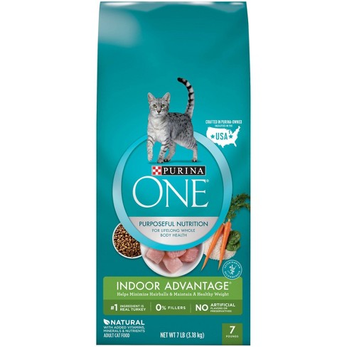 Purina ONE Indoor Advantage Adult Premium Dry Cat Food - 7lbs : Target