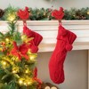 FIONECA Knitted Christmas Red Stocking - 2 of 4