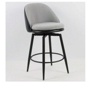 Swivel Counter Height Bar Stools Set Of 2, Double-Layer Upholstered Barstools With Back And Metal Legs For Kitchen Island Pub, 26 Inch Modern Bar Sto - 1 of 1