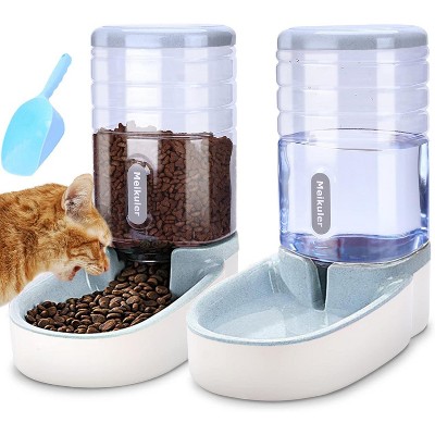Pet Auto Feeder with Water Dispenser, Automatic Food and Water Bowl Set for Cats and Medium/Large Dogs