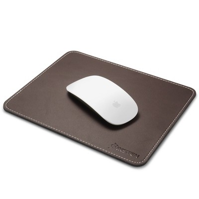 Insten Leather Mouse Pad - Anti-Slip & Waterproof Mat for Wired/Wireless Gaming Computer Mouse, Brown