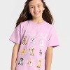 Girls' Short Sleeve Oversized Scenic Happiness Club T-Shirt - Cat & Jack™  Lavender Mauve - 2 of 4