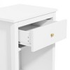 LIVAREEmlen 26.77''H Wooden Nightstand with One Drawer One Shelf for Kids, Adults, White+Golden handle - 4 of 4