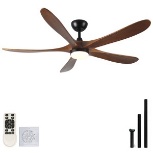 YUHAO Indoor 6-speed Modern and Farmhouse Soil Wood Ceiling Fan without Light and Remote Control - 1 of 4