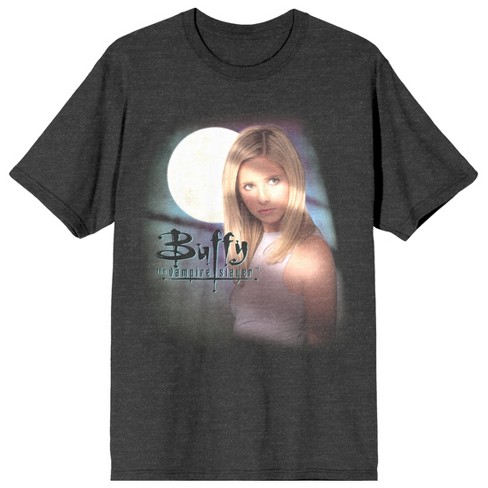 Buffy The Vampire Slayer Full Moon Key Art Crew Neck Short Sleeve Charcoal Melange Women's T-shirt - image 1 of 3