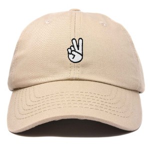 Dalix Peace Sign Embroidered V Cotton Dad Hat Baseball Cap Adjustable Mens - 1 of 4