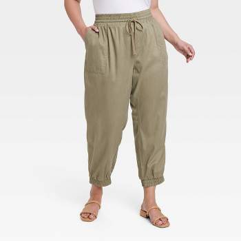 a new day, Pants & Jumpsuits, Womens Plus Size Highrise Woven Ankle Jogger  Pants A New Day Blush 3x