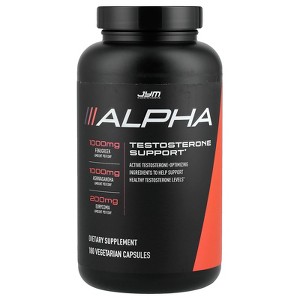 JYM Supplement Science Alpha, Testosterone Support, 180 Vegetarian Capsules - 1 of 4