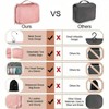 Hanging Travel Toiletry Bag for Women, 3-in-1 Vegan Leather Waterproof Large Makeup & Skincare Case, Gift - 3 of 4