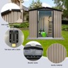 MOEPISY Outdoor storage sheds 4FTx6FT Apex roof brown with Sliding Doors - 2 of 4