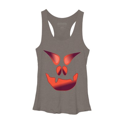 Women's Design By Humans Halloween Monster By LamaStar Racerback Tank Top