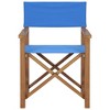 vidaXL Director's Chair - Durable and Foldable Design Furniture for Outdoors - Blue, Made of Premium Teak Hard Wood, Easy to Assemble - 2 of 4